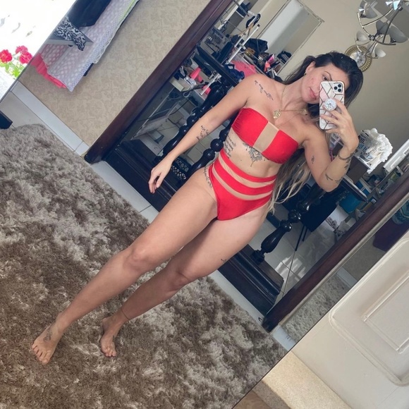 2 pieces high waisted swimsuit - Picture 1 of 5